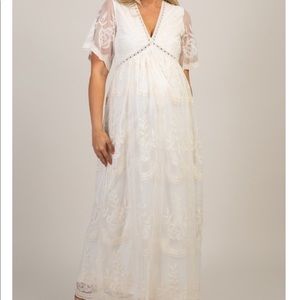 Brand NWT Pink Blush Lace maternity dress